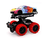 Машинка Funky Toys Die-cast, инерционная, с ярким рисунком, краш-эффектом и красными колесами, 15.5 см