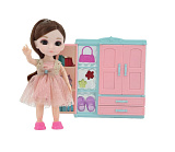 Кукла шарнирная Funky Toys Малышка Лили, с гардеробной, 16 см