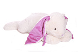 Мягкая игрушка Lapkin Кролик, 60 см, белый/фиолетовый