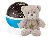Ночник-проектор звездного неба Roxy-Kids с игрушкой Teddy, голубой