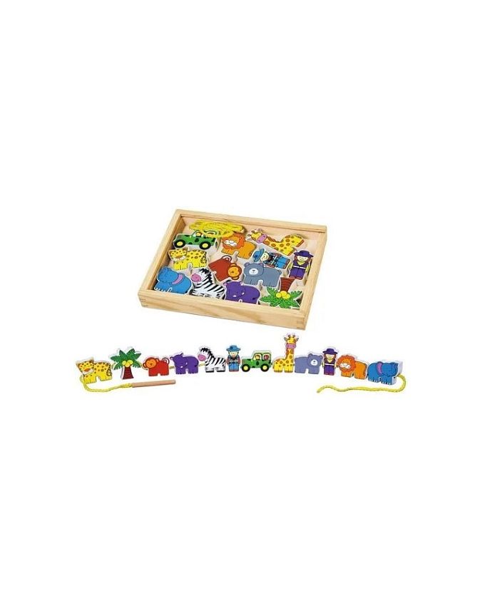 Шнуровка Viga Зоопарк, в ящике - фото