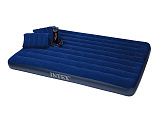 Матрас Intex надувной Classic Downy Airbed, с подушками и насосом