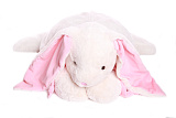 Мягкая игрушка Lapkin Кролик, 60 см, белый/розовый