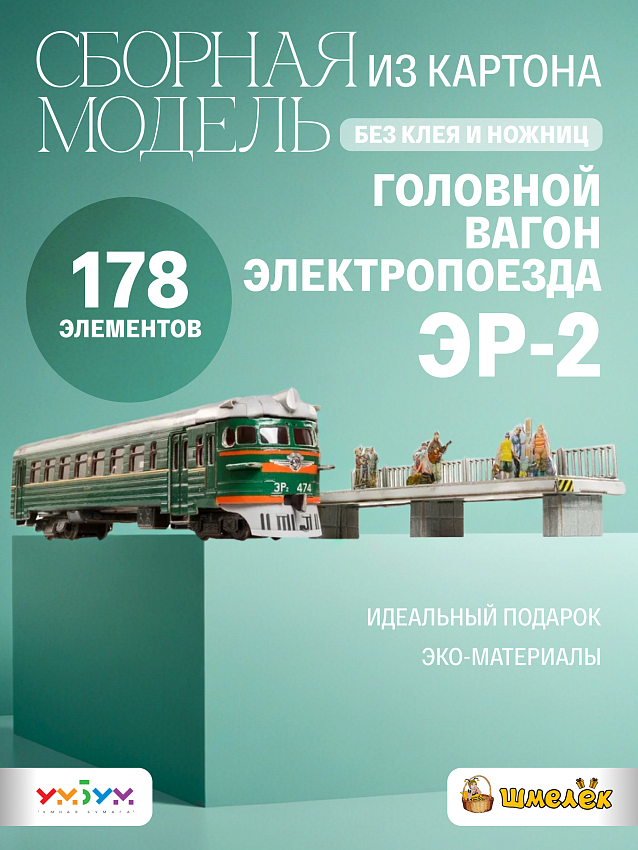 Сборная модель Головной вагон электропоезда ЭР-2 - фото