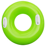 Надувной круг для плавания Intex Глянцевый, с ручками, 76 см, от 8 лет, зеленый