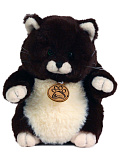 Мягкая игрушка Lapkin Толстый кот, 16 см, горький шоколад