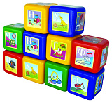 Набор кубиков Юг-Пласт Азбука, 10 кубиков