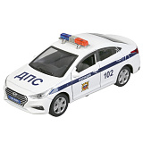 Модель машины Технопарк Hyundai Solaris, Полиция, белая, инерционная