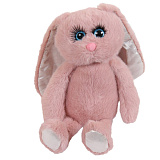 Мягкая игрушка ABtoys Реснички. Кролик, розовый, 20 см