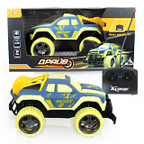 1toy Драйв Внедорожник на радиоуправлении, масштаб 1:18, 27 МГц, размер машинки 21 см, 4 канала: движение вперед/назад/влево/вправо, на батарейках, бе