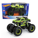Монстр-трак Hot Wheels фрикционный, 1:16, с амортизаторами, свет. эфф., зелен.
