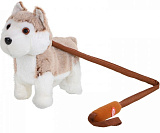 Мягкая игрушка Пушистые Друзья Собачка, на бат., на жестком поводке, виляет хвостиком, ходит
