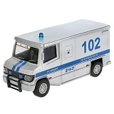 Модель машины Технопарк Фургон Полиция, инерционная, свет, звук