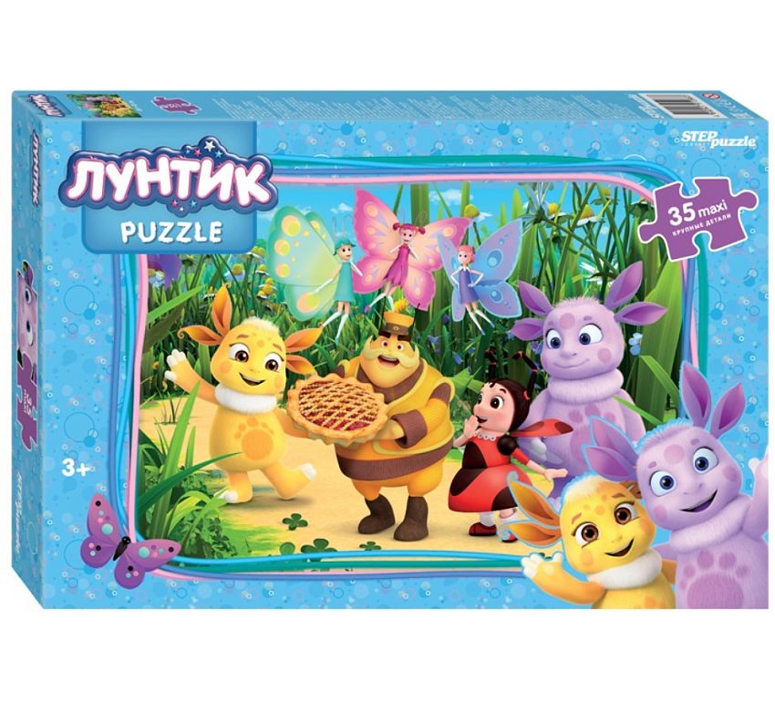 Пазл-Мозаика Step Puzzle Мельница. Лунтик, maxi, new, 35 эл. - фото