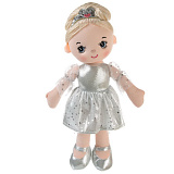 Кукла мягконабивная ABtoys, балерина, 30 см, серебристый