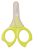Детские ножницы Happy Baby Scissors для ногтей, с колпачком, Lime