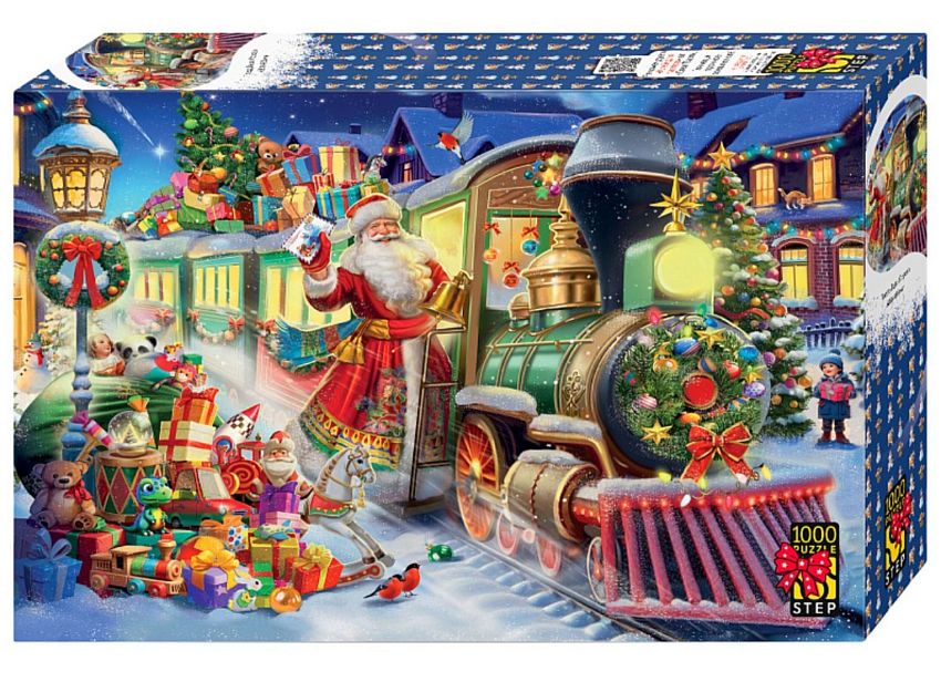 Пазл Step Puzzle Поезд Деда Мороза, 1000 эл. - фото
