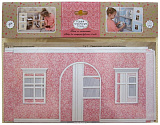 Набор ЯиГрушка для интерьера кукольного домика, обои и ламинат, розовый