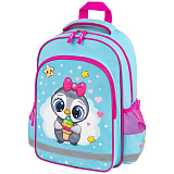 Рюкзак Пифагор School, Smart Penguin, 1 отделение, 3 кармана, 38x28х14 см, 15L