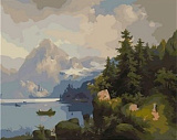 Картина по номерам Mariposa Горное озеро, 40х50 см