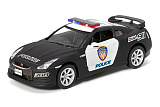 Модель машины Kinsmart Nissan GT-R R35 2009 года, Полиция, инерционная, 1/36