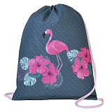 Мешок-рюкзак для обуви Belmil Flamingo Paradise, с вент. сеткой, 35х43 см