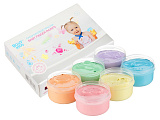 Пальчиковые краски Roxy-Kids для малышей, от 1 года, 6 цветов по 60 мл. + обучающая брошюра