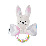 Погремушка с колечком Roxy-Kids Funny Bunny, рисунок зигзаг