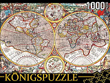 Пазл Konigspuzzle Древняя карта мира, 1000 эл.