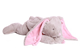 Мягкая игрушка Lapkin Кролик, 60 см, серый/розовый
