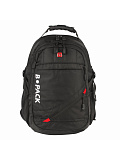 Рюкзак B-Pack S-01 универсальный, с отделением для ноутбука, влагостойкий, черный, 47х32х20 см