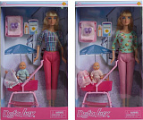 Кукла Defa Lucy с ребенком, в коляске, с аксессуарами, в ассорт.