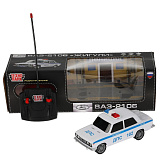 Модель машины Технопарк ВАЗ-2106 Полиция, белая, на радиоуправлении, свет