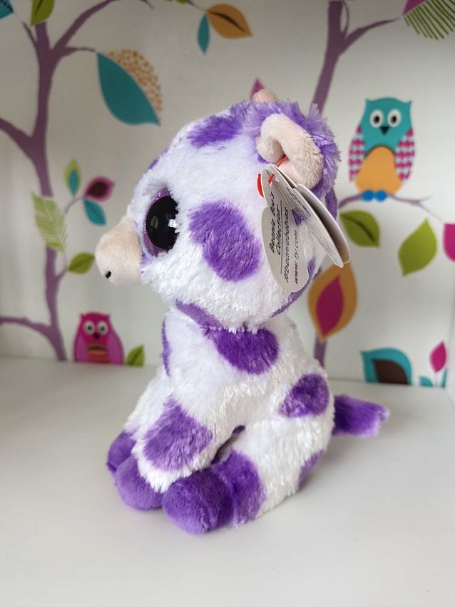 Мягкая игрушка Корова Этель, фиолетовая, 15 см - N3 Мягкая игрушка Корова Этель, фиолетовая, 15 см - фото N3
