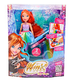 Шарнирная кукла Winx Club Hair Magic. Блум, с крыльями, 2 маркера, 24 см