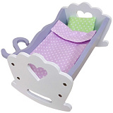 Кроватка-качалка для кукол SunnyWoods Малышка с держателем