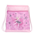 Сумка для обуви Belmil Pink Ballerina, с карманом на молнии, с сеткой, 43х45 см