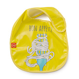 Нагрудник Happy Baby Waterproof Baby Bib на липучке, Yellow