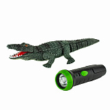 Интерактивная игрушка 1toy Робо-крокодил, на ИК управ., звук, свет, движение