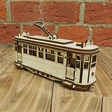 Cборная модель AltairToys Ретро трамвай, в собранном виде