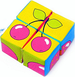 Кубики Мякиши Собери картинку, Ягоды, фрукты, овощи