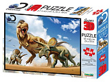 Пазл Prime 3D Тираннозавр против трицератопса, 500 эл.