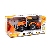 Трактор Полесье Прогресс, снегоуборочный, инерционный, оранжевый