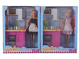Игровой набор Defa Lucy Кукла на кухне, 29 см, 2 вида