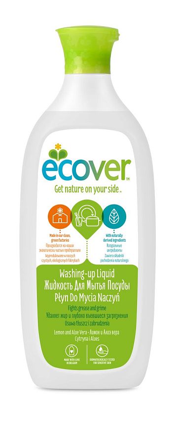 Жидкость Ecover для мытья посуды, экологическая, с лимоном и алоэ-вера, 500 мл - фото