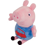 Мягкая игрушка Peppa Pig  Джордж с машинкой, 18 см