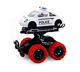 Машинка Funky Toys Die-cast Полицейская, инерционная, с красными колесами и краш-эффектом, 15.5 см