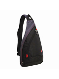 Рюкзак Wenger, с одним плечевым ремнем, универсальный, черно-серый, 7 л, 45х25х15 см