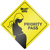 Наклейка для авто Roxy-Kids Беременная за рулем, жёлтая, дизайн 2, винил, 19*19 см