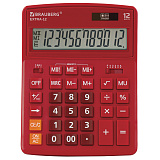 Калькулятор настольный Brauberg Extra-12-WR, 206x155 мм, 12 разрядов, двойное питание, бордовый